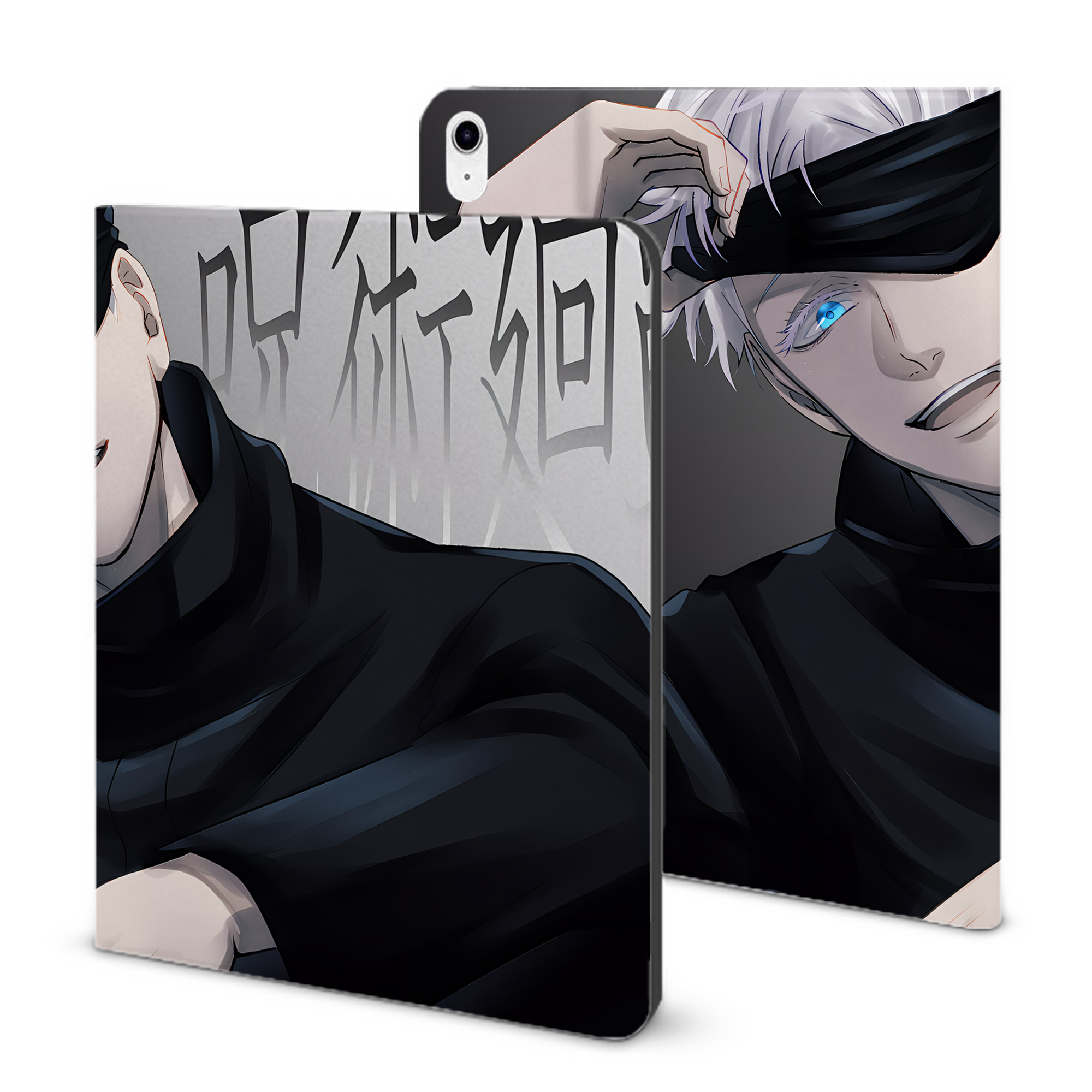 （画像用） 呪術廻戦 Jujutsu Kaisen IPad ケース ブック型 PUレザー TPU 耐衝撃 軽量 薄型 ペン収納なし 全面保護 IPad 各モデル対応
